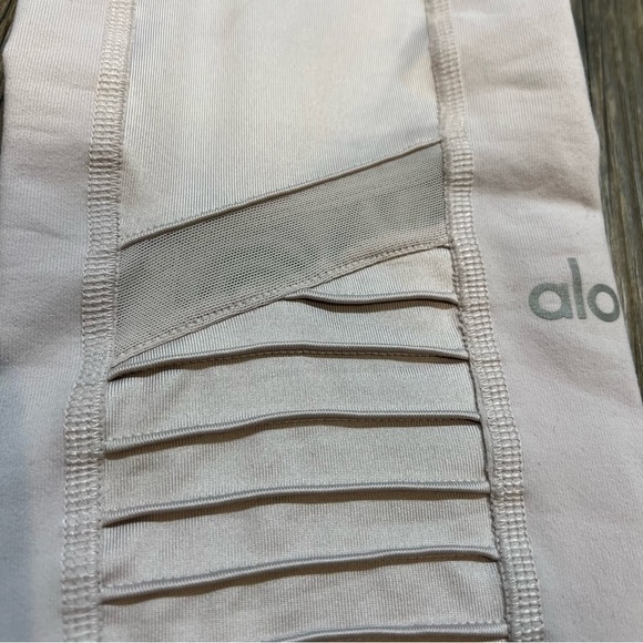 Alo High Waist Motto Leggings Light Gray Size S - Picture 7 of 11
